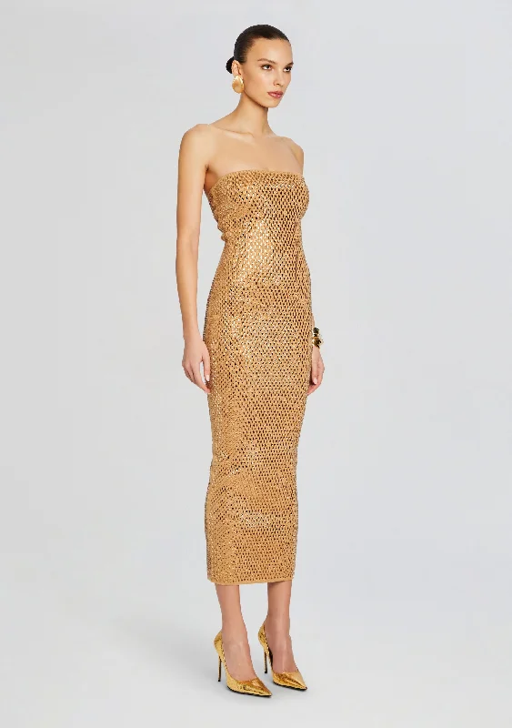 Boa Embellished Knit Dress