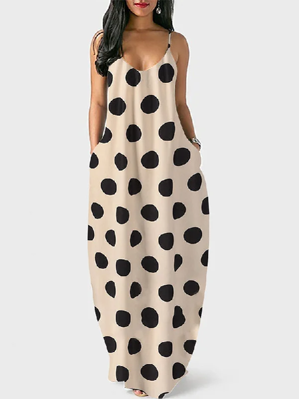 Polka Dot Graceful Mesh Patchwork Dress