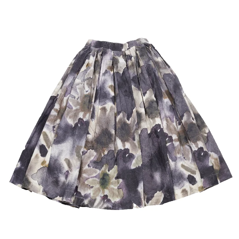 Casey Casey Women's Double Rideaux Ikat Skirt in Khaki Print Blotch